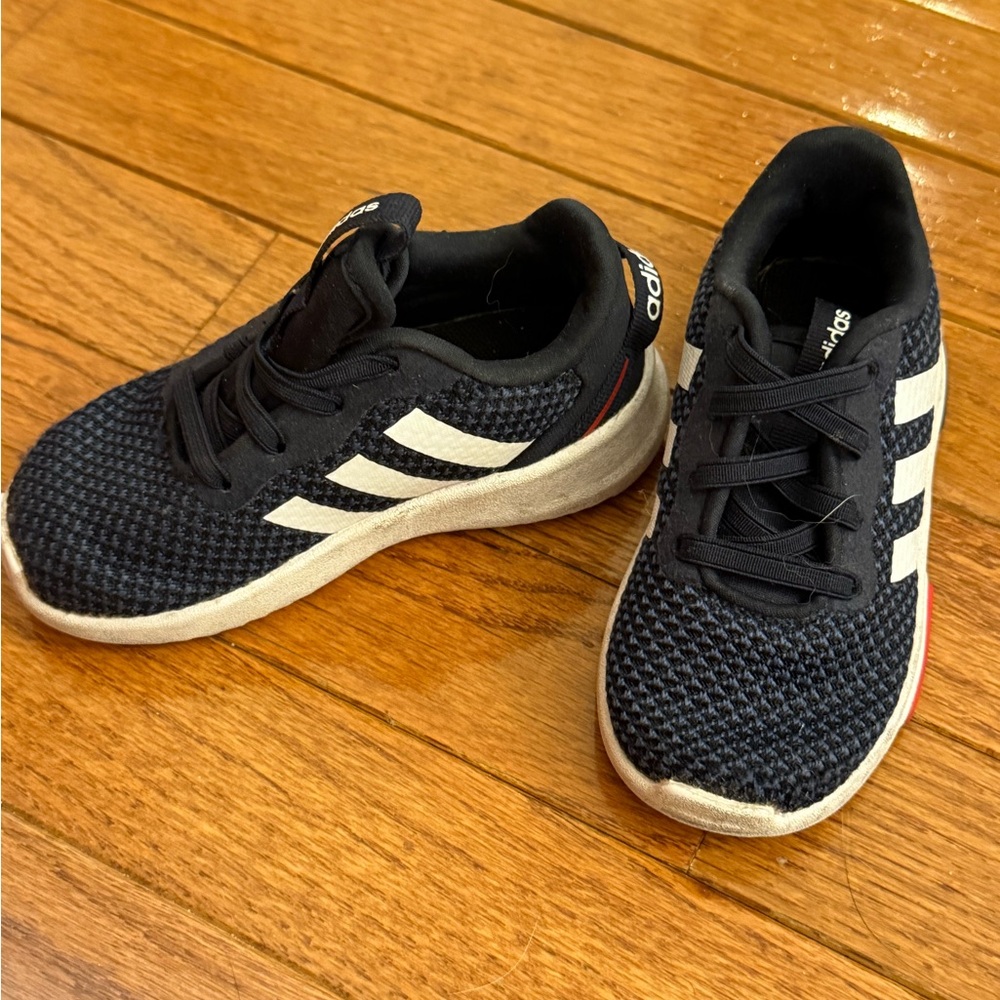 Adidas Kids' Navy and White Sneakers